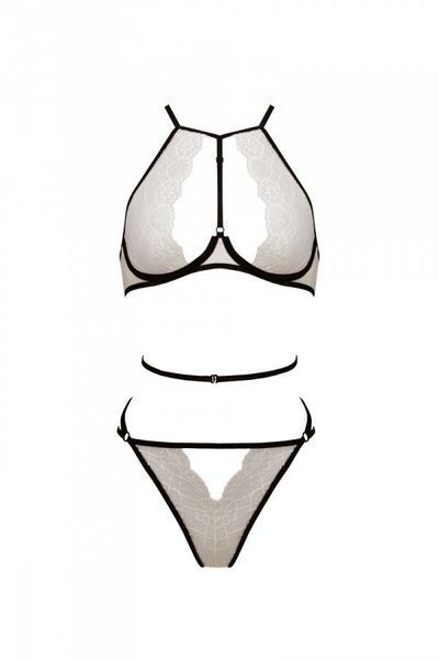 Комплект білизни Passion CHIKA SET, XXL/XXXL, cream, топ, трусики SO9700 фото