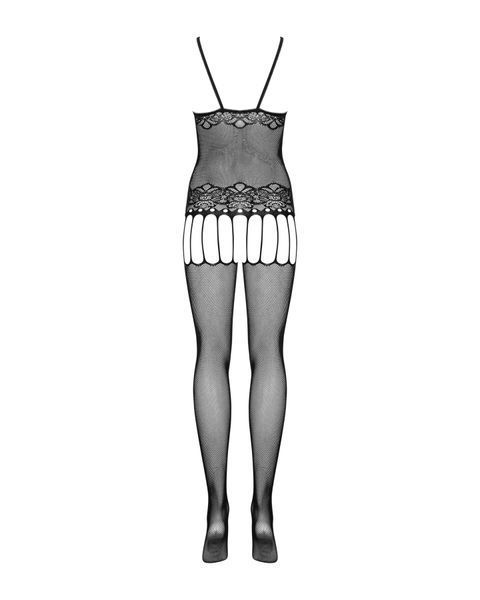 Бодістокінг Obsessive Bodystocking F235 S/M/L, тонкі підв&rsquo;язки, ніжний декор, сіточка SO7231 фото