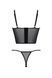 Комплект Passion KERRIA SET black, L/XL, сітка+мереживо, бюстьє та стрінги SX0491 фото 4