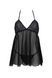Пеньюар Passion KERRIA CHEMISE black, L/XL, мереживний верх, трусики в комплекті SX0488 фото 3