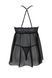 Пеньюар Passion KERRIA CHEMISE black, L/XL, мереживний верх, трусики в комплекті SX0488 фото 4