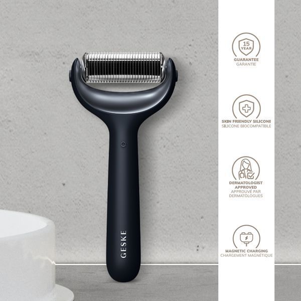 Ролер для голкової мезотерапії обличчя та тіла GESKE MicroNeedle Face&Body Roller 9в1 black HB0212 фото