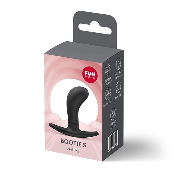 Анальна пробка Fun Factory BOOTIE S Black, діаметр 2,8 см, тонкий обмежувач SX3664 фото