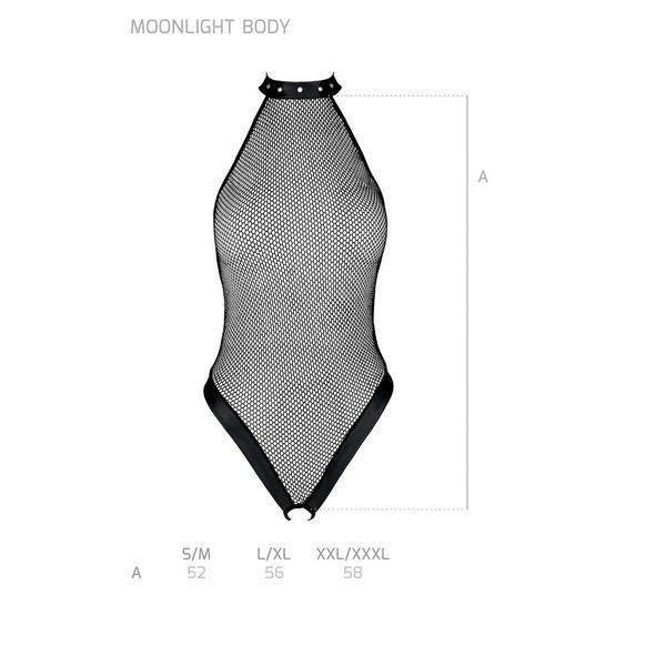 Боді-халтер з відкритим доступом Passion MOONLIGHT BODY L/XL black SO8448 фото