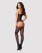 Бодістокінг Obsessive Bodystocking F235 S/M/L, тонкі підв&rsquo;язки, ніжний декор, сіточка SO7231 фото 3