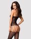 Бодістокінг Obsessive Bodystocking F235 S/M/L, тонкі підв&rsquo;язки, ніжний декор, сіточка SO7231 фото 2