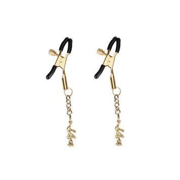 Затискачі для сосків Liebe Seele Rose Pendant Nipple Clamps Gold SX1689 фото