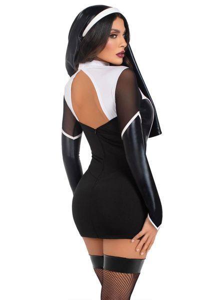 Костюм черниці Leg Avenue Holy Hottie Dress XS SX2792 фото