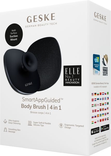 Щітка для тіла GESKE Body Brush metal 4в1 black HB0341 фото