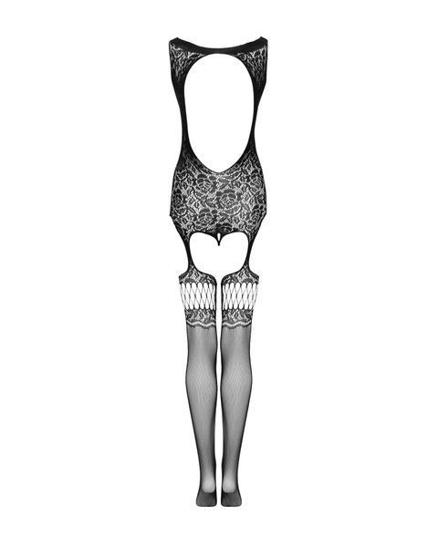 Бодістокінг Obsessive Bodystocking F236 S/Ml/L, глибоке декольте, імітація шнурівки SO7232 фото