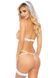 Костюм нареченої Leg Avenue G-string teddy, veil & garter One size White, з відкритими грудьми SO8610 фото 2