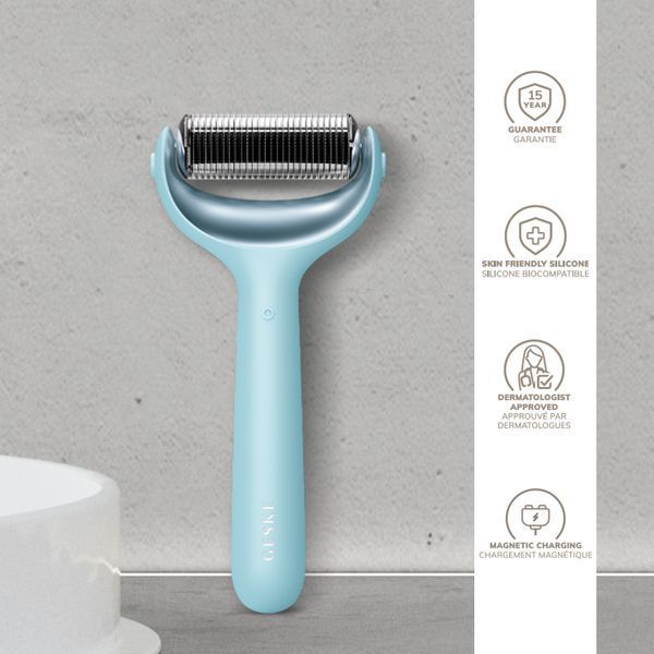 Ролик для голкової мезотерапії обличчя та тіла GESKE MicroNeedle Face&Body Roller 9в1 turquoise HB0213 фото