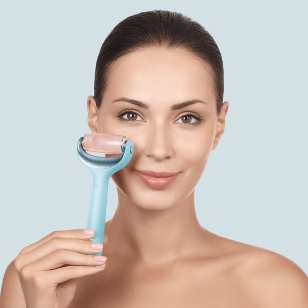 Ролик для голкової мезотерапії обличчя та тіла GESKE MicroNeedle Face&Body Roller 9в1 turquoise HB0213 фото