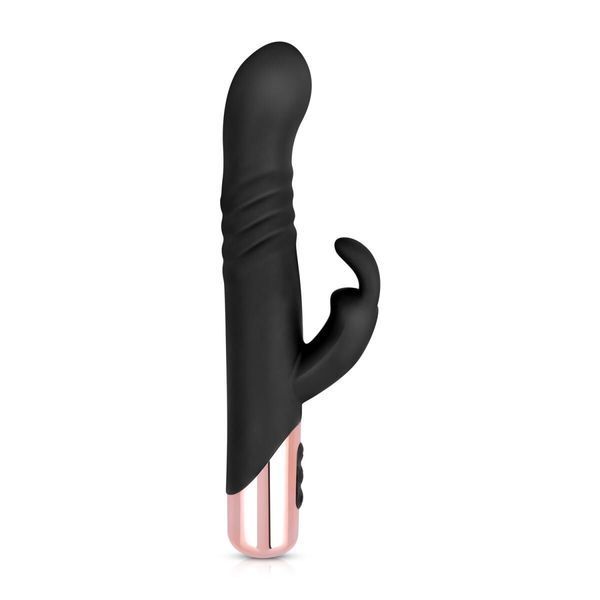 Вібратор-кролик Rosy Gold - Rabbit Vibrator with thrusting function - Black SX3069 фото