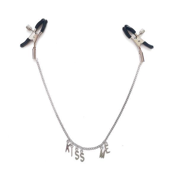 Затискач для сосків на ланцюжку Art of Sex - Nipple Сlamps Kiss Me SO5863 фото