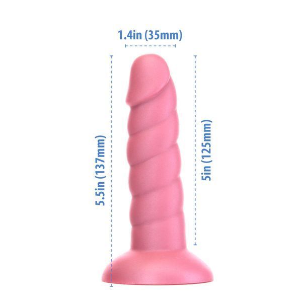 Фалоімітатор Fantasy by Addiction Unicorn Dildo 5.5&rdquo; Pink, віброкуля в подарунок SX3158 фото