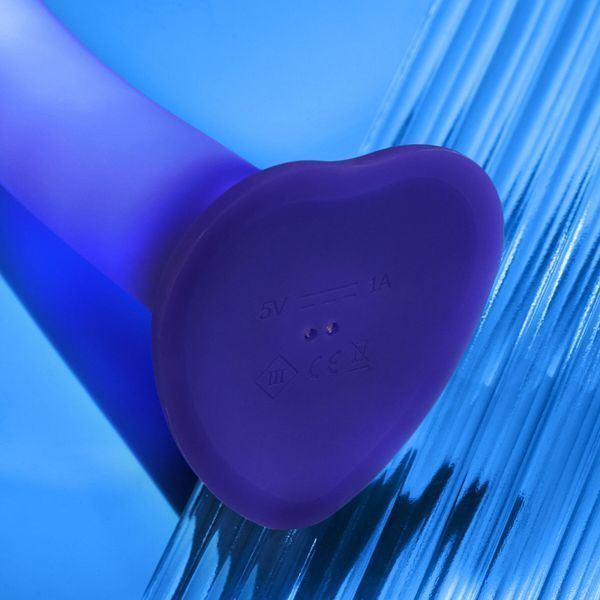 Дилдо, що світиться Strap-On-Me Glow-LED Dildo Purple - M SX2851 фото