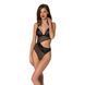 Боді з ажурним ліфом Passion CHRISTA BODY L/XL, black SO5753 фото 1