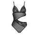 Боді з ажурним ліфом Passion CHRISTA BODY L/XL, black SO5753 фото 3