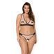 Комплект білизни Passion VIENA SET 6XL/7XL, beige, ліф, стрінги з доступом, бантики SO7116 фото 1