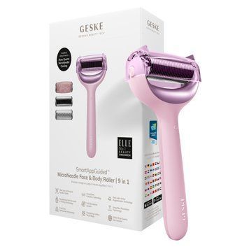 Ролер для голкової мезотерапії обличчя та тіла GESKE MicroNeedle Face&Body Roller 9в1 pink HB0214 фото