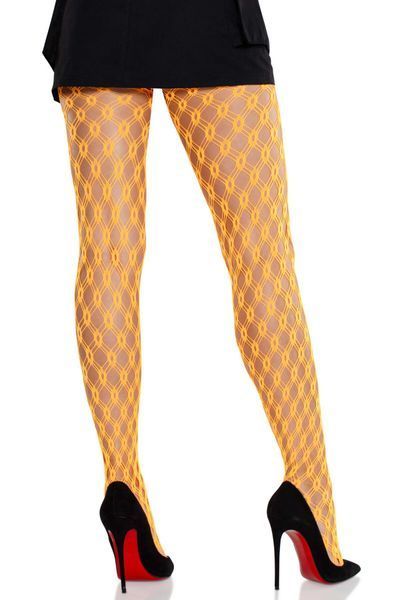 Колготки Leg Avenue Eyelet Net Tights Neon Orange One Size SX2754 фото