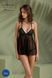 Пеньюар Passion KERRIA CHEMISE black, XXL/XXXL, мереживний верх, трусики в комплекті SX0490 фото 6