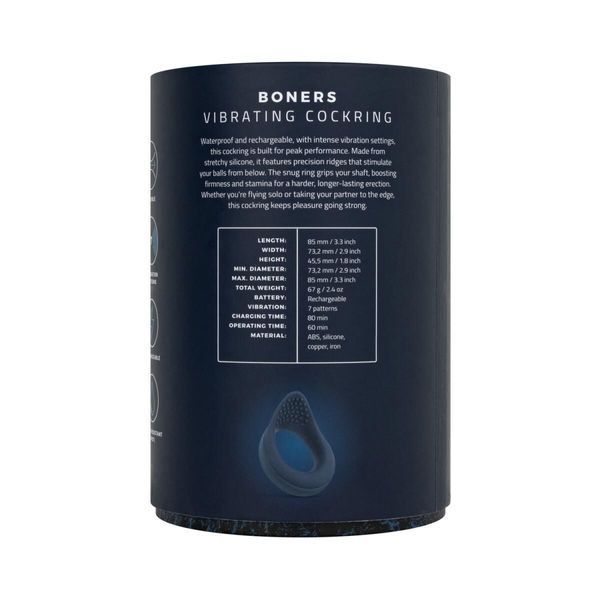 Ерекційне кільце Boners Vibrating Cock Ring with Perineum Stimulation SX3072 фото