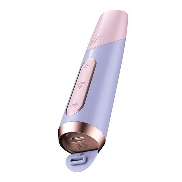 Вакуумний стимулятор Satisfyer Bold Kiss Violet, магнітна технологія 3D Air Pulse, 30 режимів роботи SX2165 фото