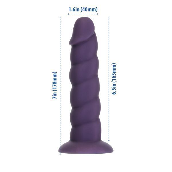 Фалоімітатор Fantasy by Addiction Unicorn Dildo 7&rdquo; Purple, віброкуля в подарунок SX3159 фото