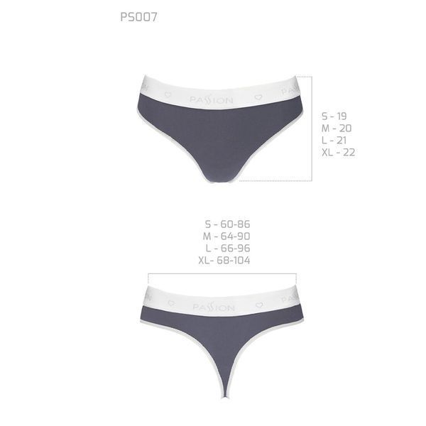 Спортивні трусики-стрінги Passion PS007 PANTIES XL, dark grey SO4250 фото