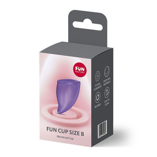 Менструальна чаша Fun Factory FUN CUP SIZE B Black Currant, багаторазова, діаметр 4,3 см, об&rsquo;єм 30 мл SX3675 фото