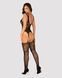 Бодістокінг Obsessive Bodystocking F237 S/M/L, рослинне плетіння, імітація панчіх SO7233 фото 4