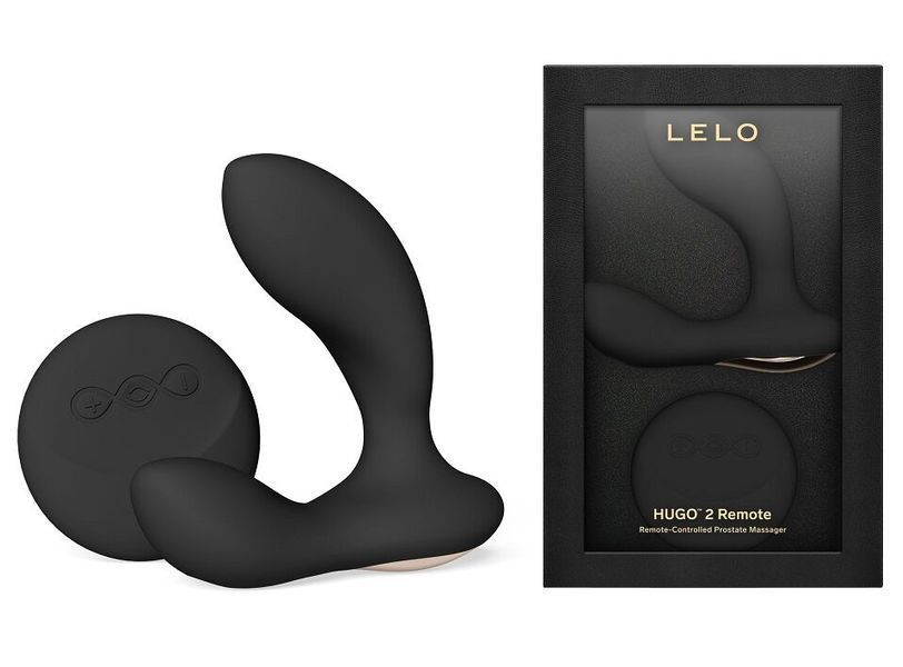 Масажер простати LELO Hugo 2 Remote Black, 2 мотори, дуже потужний, пульт ДК SX0691 фото