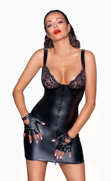 Сукня з мокрим ефектом Noir Handmade F254 Powerwetlook mini-dress, M SX0166 фото