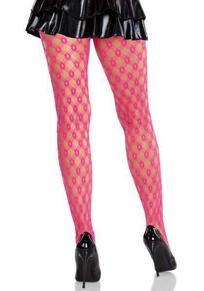 Колготки Leg Avenue Eyelet Net Tights Neon Pink One Size SX2755 фото