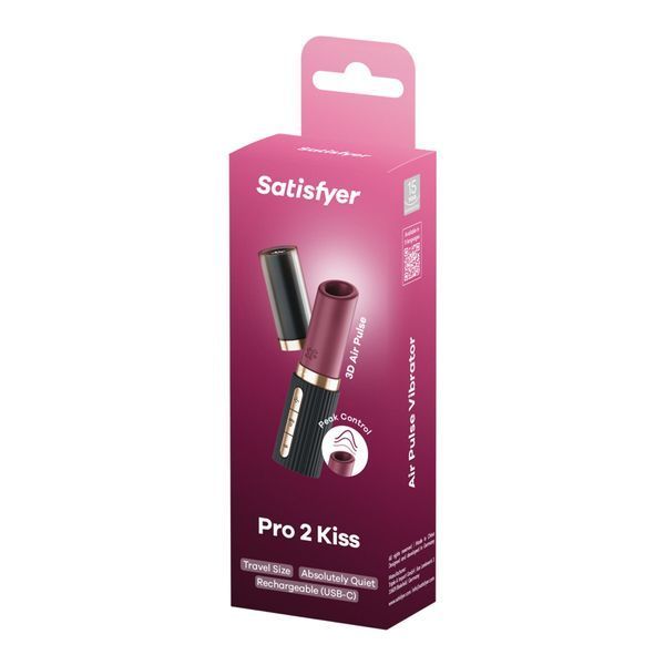 Вакуумний стимулятор Satisfyer Pro 2 Kiss, магнітна технологія 3D Air Pulse, 30 режимів, кришечка SX2166 фото