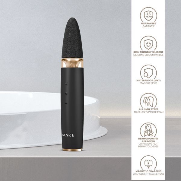 Шліфувальна пилка для стоп з додатковими насадками GESKE Electric Pumice Foot Smoothing Multi-Pen 8в1 gray HB0529 фото