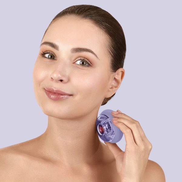Масажер для обличчя та тіла GESKE Sonic Cool&Warm Face and Body Massager 9в1 purple HB0281 фото