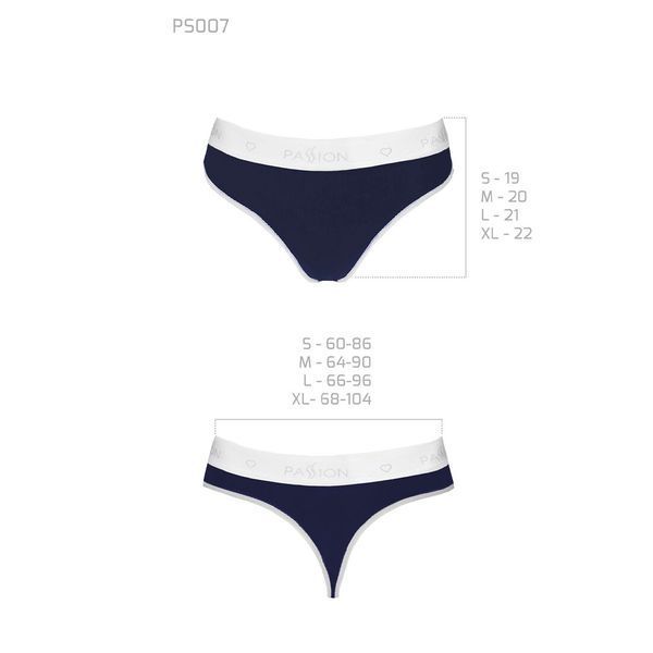 Спортивні трусики-стрінги Passion PS007 PANTIES L, navy blue SO4251 фото
