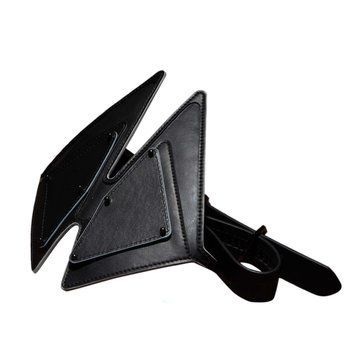 Маска на очі LOCKINK Vixen Blindfold, чорна, натуральна шкіра, регульований обсяг SX0855 фото