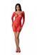Напівпрозора мінісукня Passion BS101 One Size, red, рукави-мітенки SO8945 фото 1