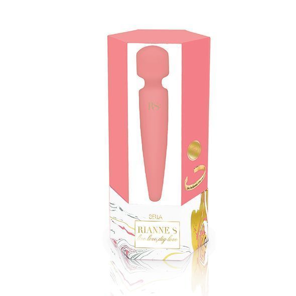 Вібромасажер Rianne S: Bella Mini Wand Coral, 10 режимів роботи, медичний силікон, подарункове паков SO3870 фото