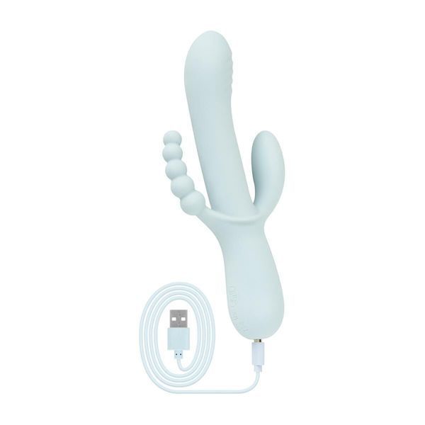 Вібратор-кролик Good Vibes Only - SAGE Triple Stimulation Vibe Soft Silicone - Blue SX3074 фото