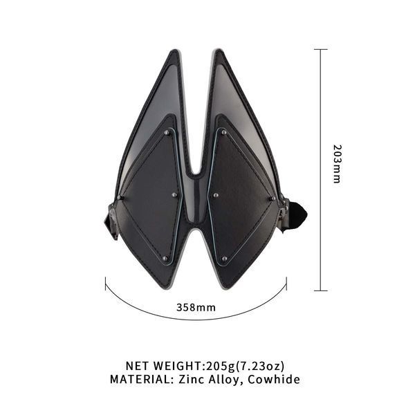 Маска на очі LOCKINK Vixen Blindfold, чорна, натуральна шкіра, регульований обсяг SX0855 фото
