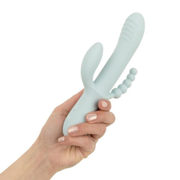Вібратор-кролик Good Vibes Only - SAGE Triple Stimulation Vibe Soft Silicone - Blue SX3074 фото