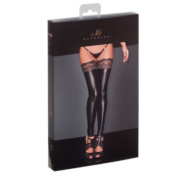 Панчохи з мокрим ефектом Noir Handmade F135 Powerwetlook stockings, XXL, без мисків SX0021 фото