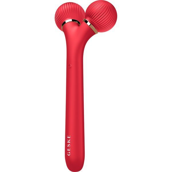 Електронний ультразвуковий ролик для обличчя GESKE Sonic Facial Roller 4в1 red HB0633 фото