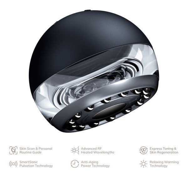 Масажер для підтяжки шкіри обличчя GESKE Anti-aging Skin Tightener 6в1 black HB0418 фото