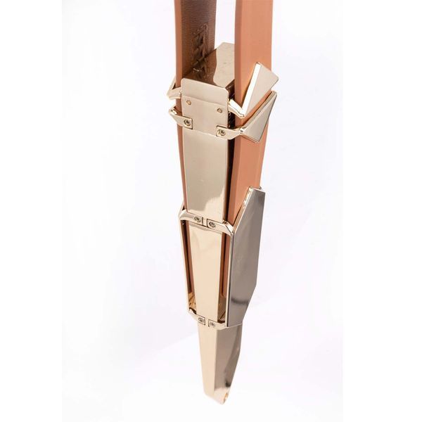 Регульована шльопалка LOCKINK Adjustable Slapper for Impact Play, коричнева, натуральна шкіра SX0830 фото